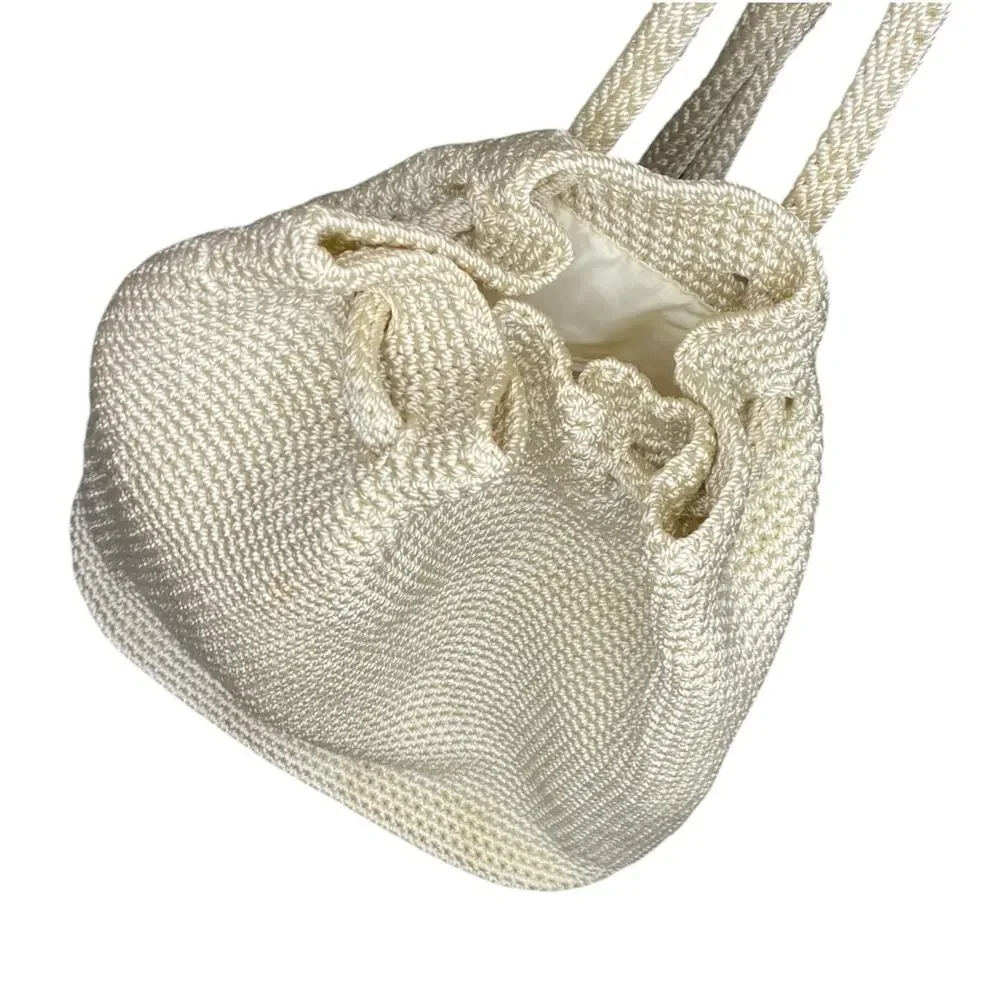 The Sak Creamy White Crochet Knitted Backpack